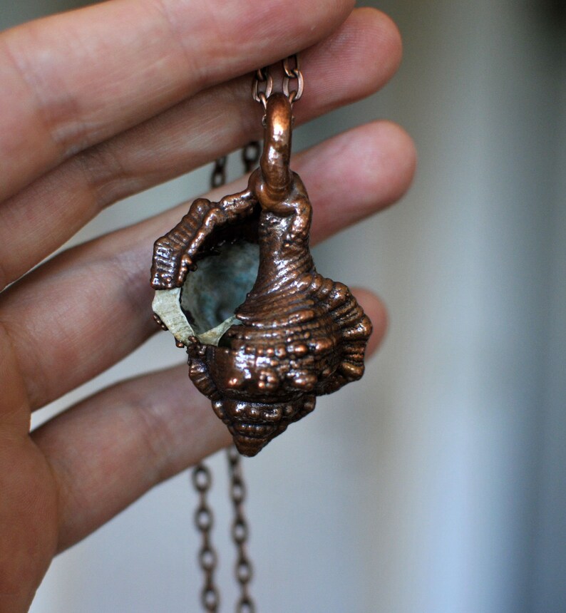 shell electroformed jewelry Bohemian Jewelry Nautical Necklace Mermaid/'s necklace nautical jewelry Bech Lover Real Shell necklace