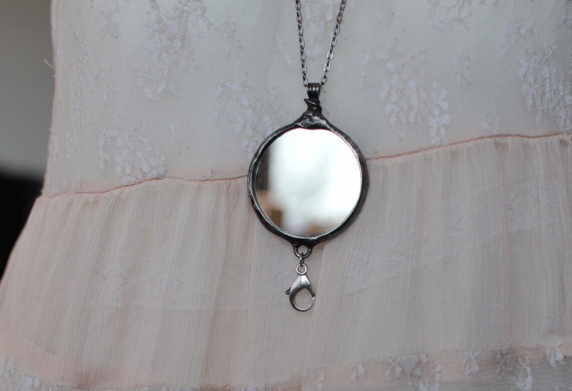 Id card holder ID necklace necklace with a clasp to wear a Etsy