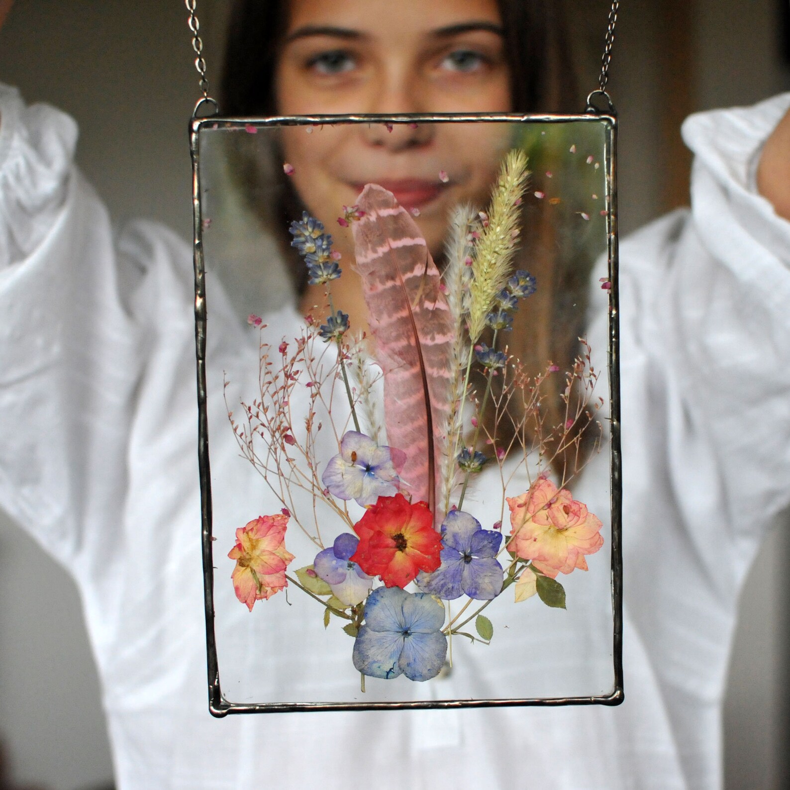 Pressed Flower Pressed Flower Frame Framed Dried Flowers Etsy