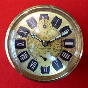 New Old Stock 70&#39;s Clock Insertion Mechanism-German Clock - Winding Clock Mechanism - Peter Alarm Clock Mechanism - Vintage Clock  Mechanism