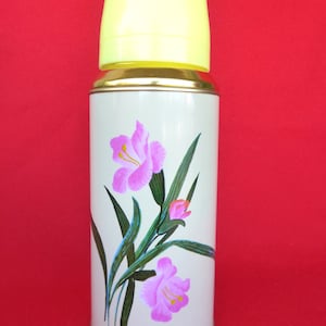 New Old Stock 80&#39;s Thermos - Vintage Thermos - Coffee Thermos - Cup Thermos- Flower Thermos- Travel Thermos 20oz/0.62lt SUNFLOWER China Nr39