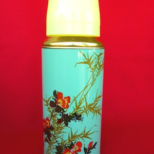 New Old Stock 80&#39;s Thermos - Vintage Thermos - Coffee Thermos - Cup Thermos  - Tea Thermos -Travel Thermos 20oz/0.62lt SUNFLOWER  China Nr33
