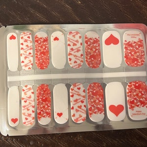 Valentines Nail Wraps / Nail Stickers / Nail Strips / Nail Polish Strips