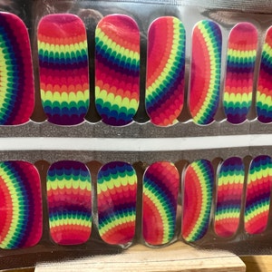Rainbow Nail Polish Strips: Self-Adhesive Nail Art
