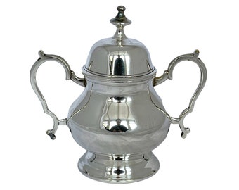 Vintage Silver Plated Lidded Cauldron: Wiccan Altar Bowl