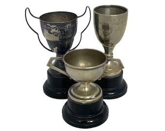 トロフィー　silver刻印　アンティーク トロフィー silver刻印 アンティーク