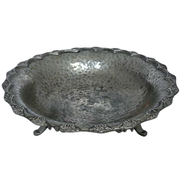 Antique Pewter Footed Bowl, Cauldron Bowl, Wiccan, Offering Bowl, Pagan, Witchcraft Supplies, Altar Piece, Decorative Round Bowl, English