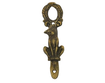 Vintage Brass Cat Door Knocker: Small Witchcraft Decor