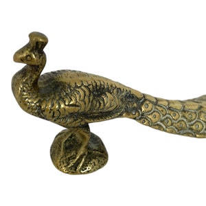 Vintage Brass Peacock Figurine, Bird Statue,Peacock Decor, Magical Altar Statue, Bird Ornament, Lucky Peacock Alter Figurine, Spirit Guide