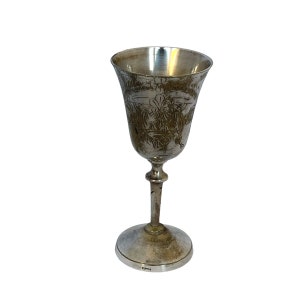 Vintage Witches Goblet,  Silver Chalice, 5&quot; Gothic Spell Goblet, Wiccan Chalice, Pagan Alter Ritual Cup, Witchcraft Tools, Ceremony Offering