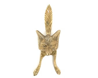Fox Design Antique Vintage Finish Handcrafted Brass Door Knocker Home Decor R21