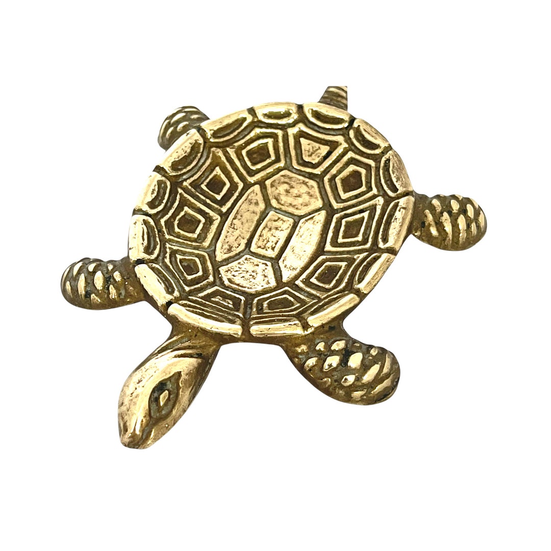 Vintage Brass Tortoise Dish Brass Turtle Trinket Dish Small Etsy