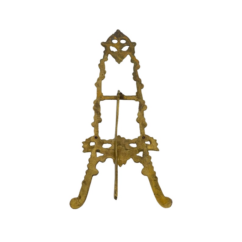 Vintage Brass Book Stand Brass Plate Stand Gold Easel Photo | Etsy UK