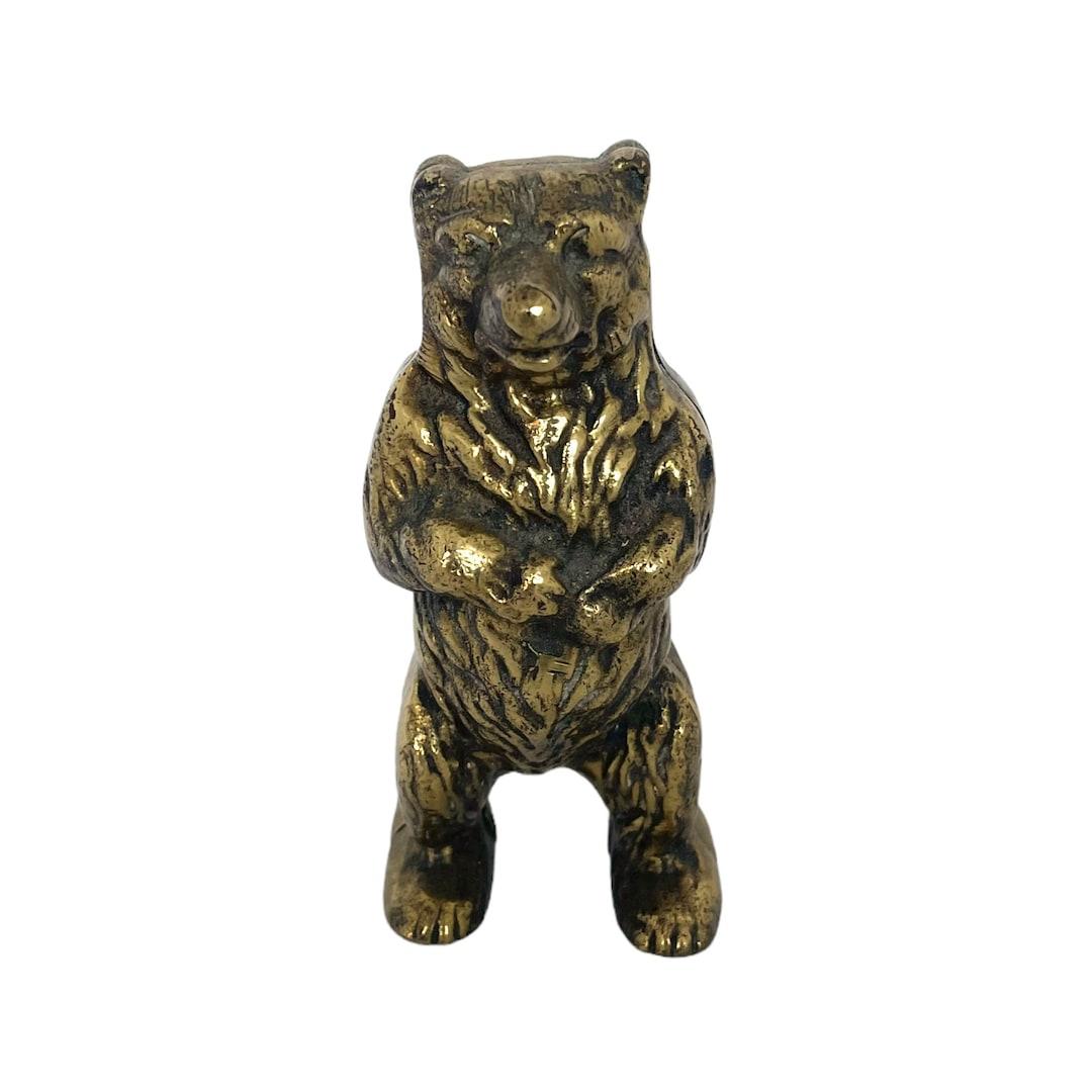Vintage Brass Bear Money Box Grizzly Bear Savings Bank Etsy