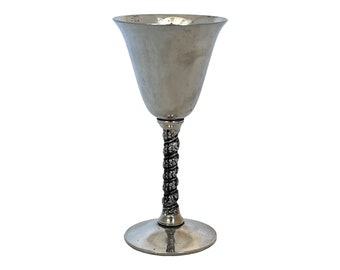 Vintage Small Witches Silver Chalice, Silver Falstaff, Chalice, Spell Goblet, Wiccan, Pagan Goblet, Traveling Alter, Witchcraft Ceremony Cup