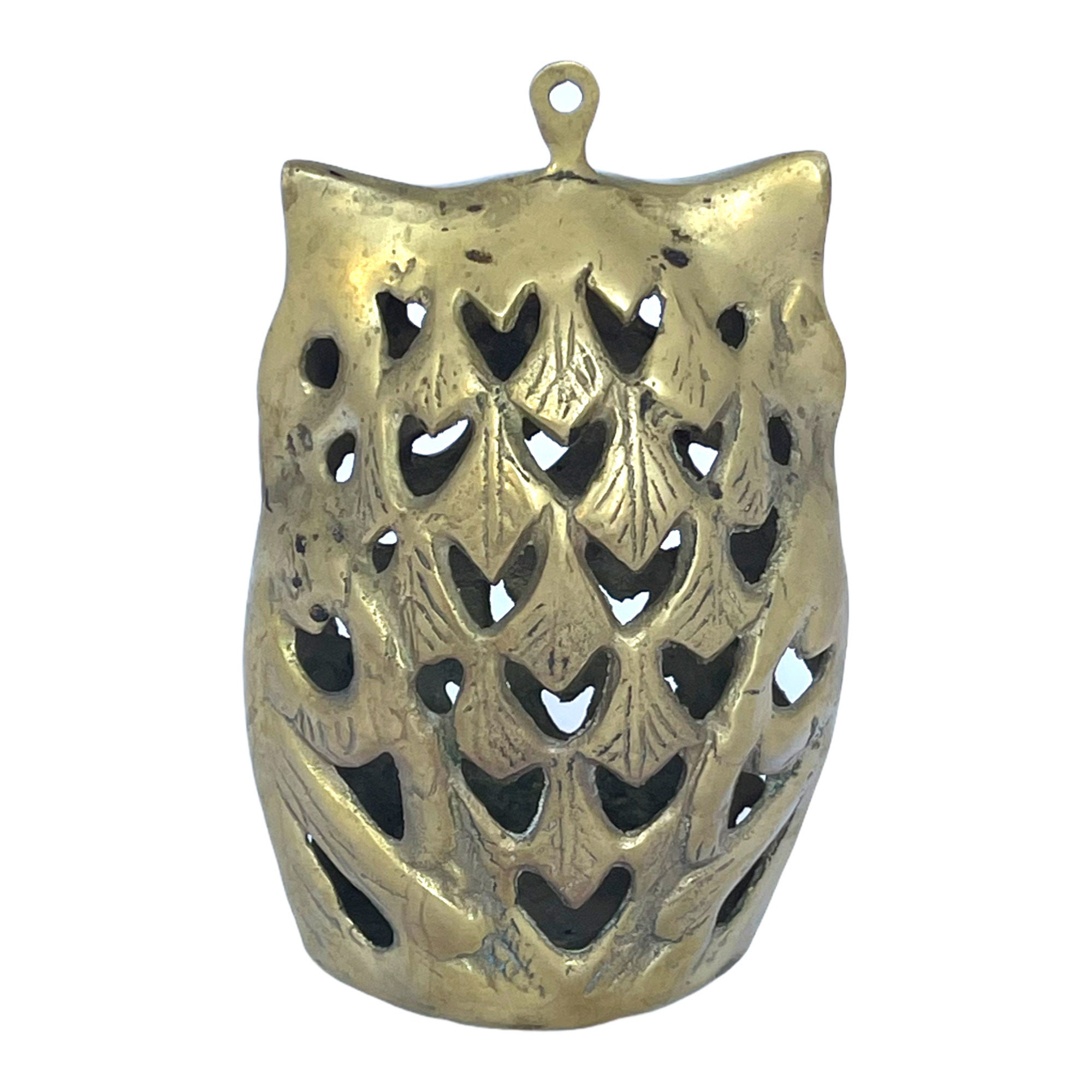 Vintage Brass Owl Tea Light Candle Holder Brass Owl Candle Etsy UK