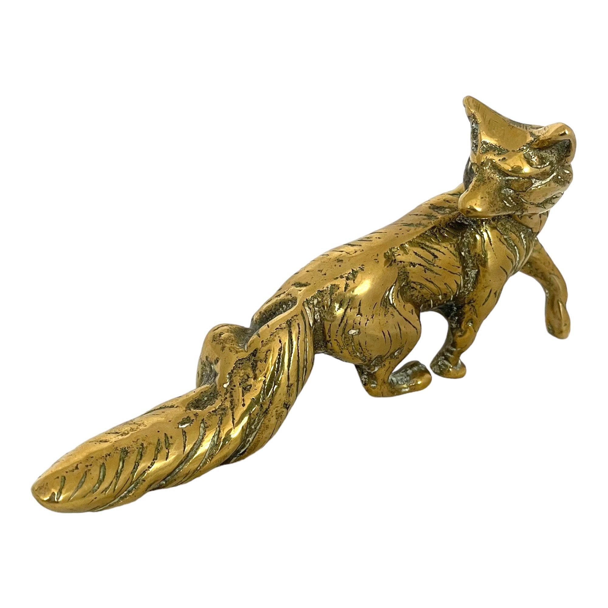 gold fox figurine