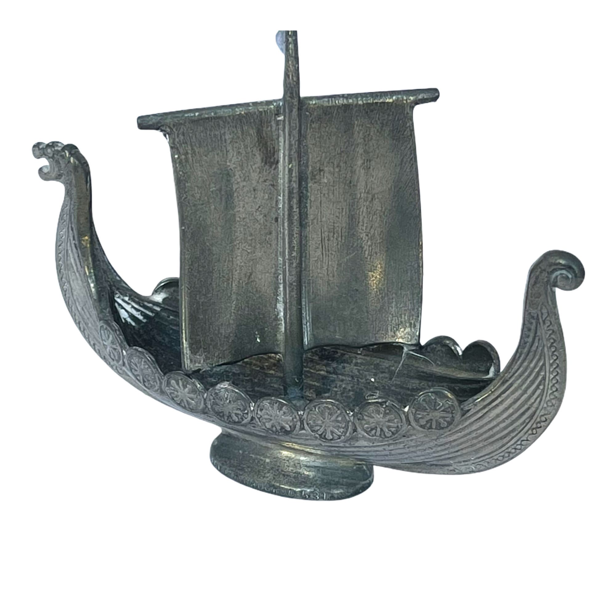 NEW Norway Viking Ship Pewter Ornament 