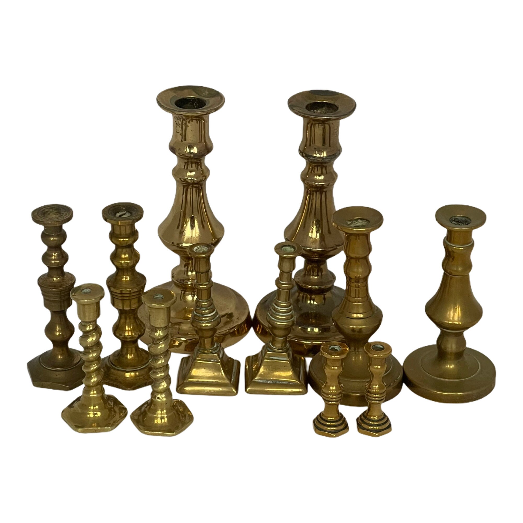 Mini Brass Candlestick Holder – Small Gold Candle Stand For Thin Taper & Tiny Candles