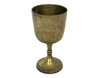 Vintage Witches Chalice, Silver Plated Goblet, Engraved Gothic Goblet, Wiccan, Pagan, Traveling Alter, Witchcraft Tools Ceremony Cup, Witch