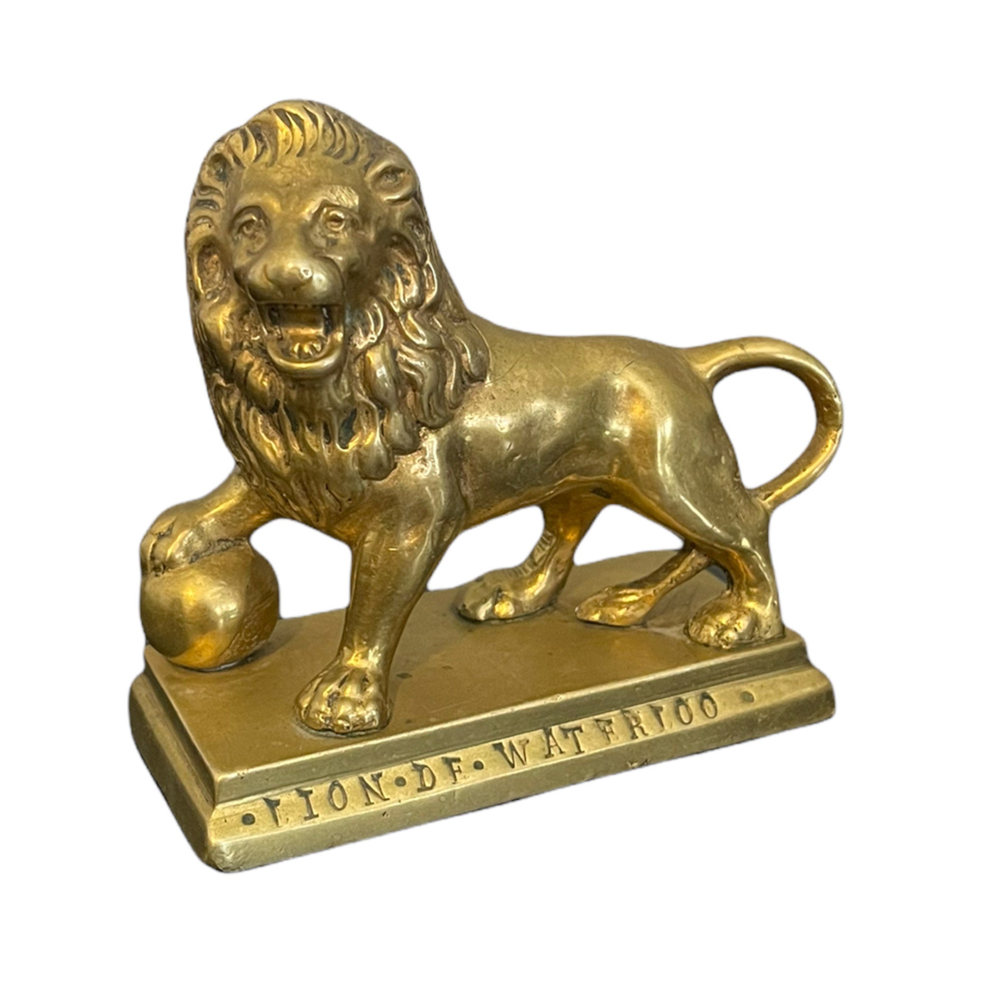 Retro Pure Copper Lion King Miniatures Figurines Craft Ornament Desk Decor UK Retro Pure Copper Lion King Miniatures Figurines Craft Ornament Desk Decor UK