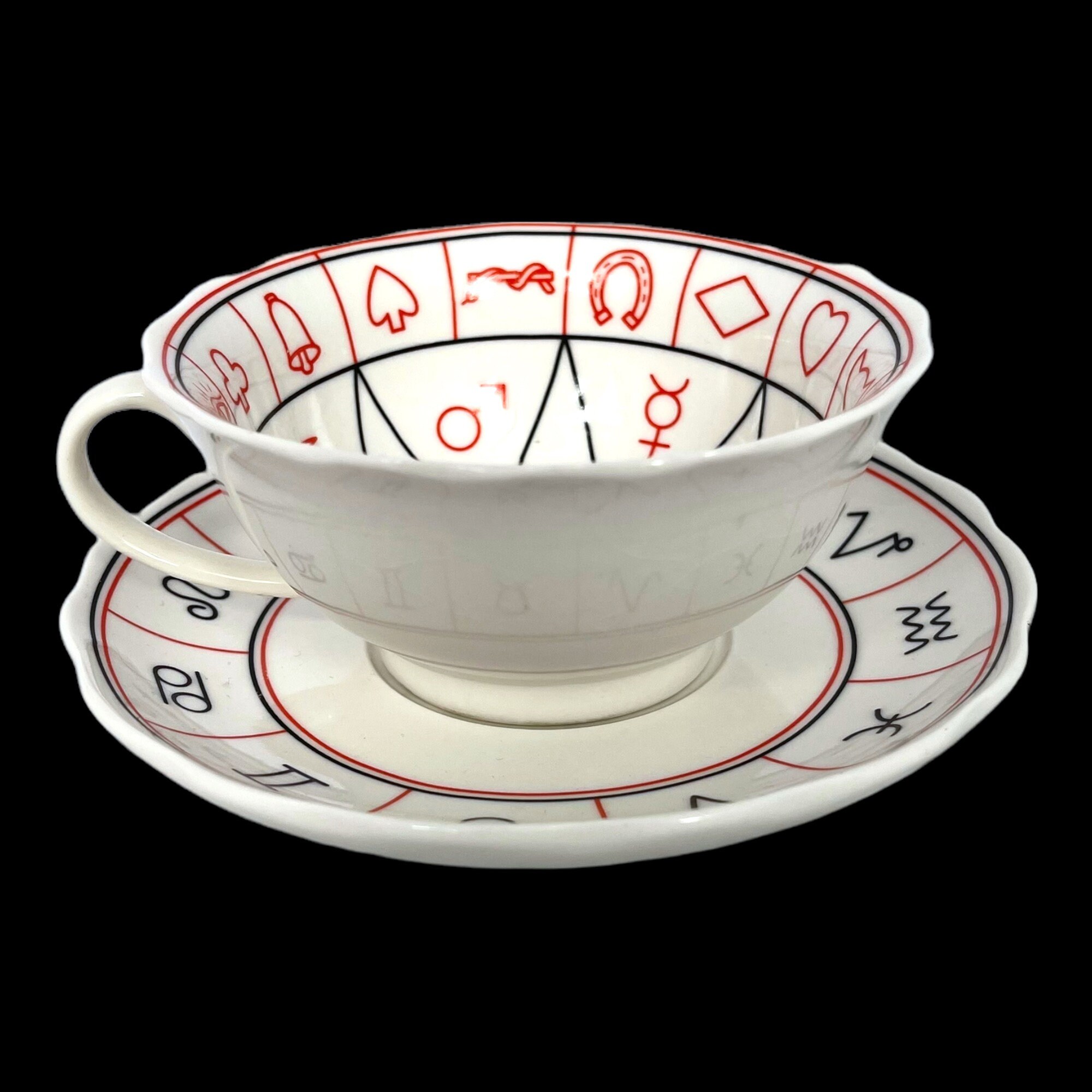 Vintage Tea Leaf Reading Cup Fortune Telling Cup Saucer Etsy Australia