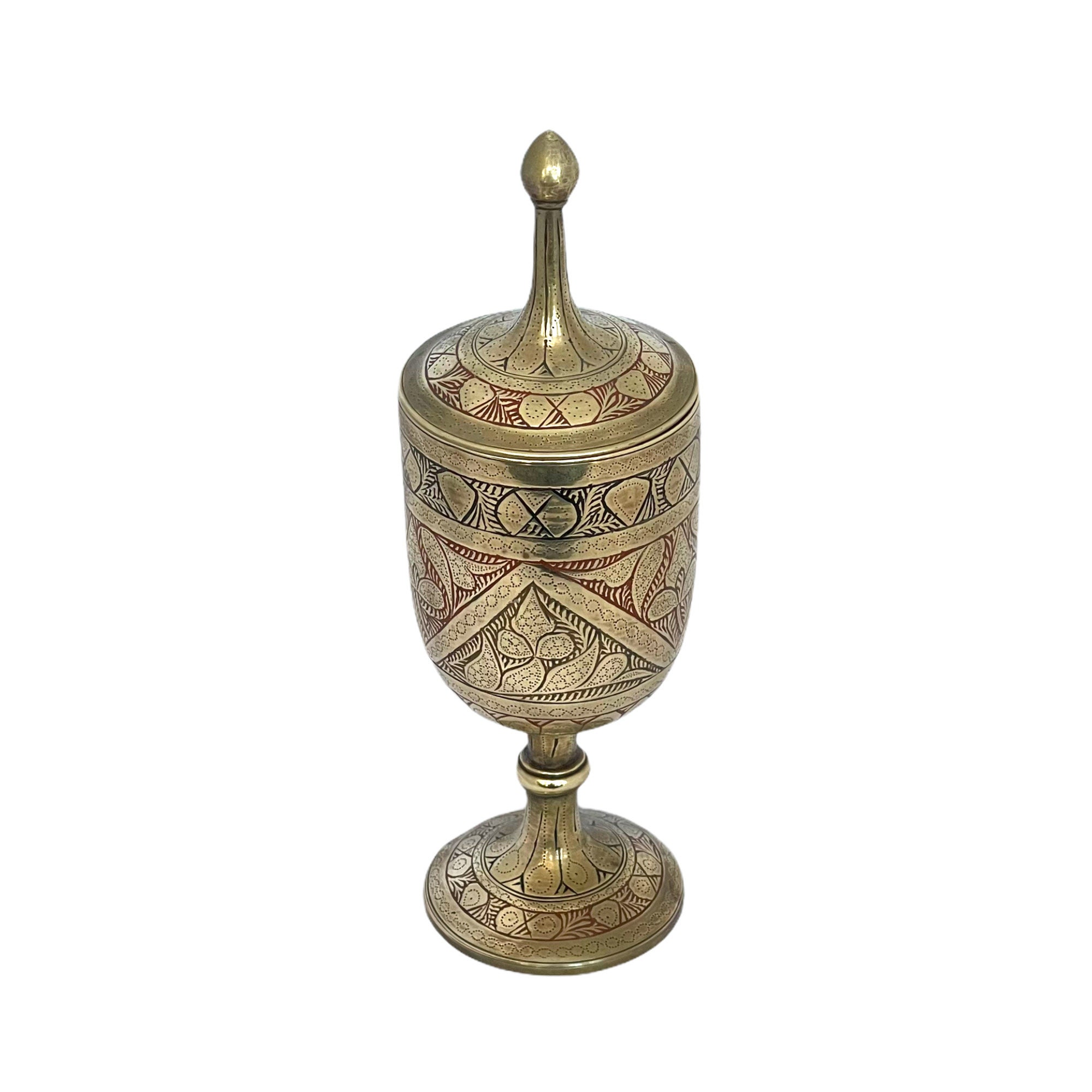 Vintage Brass Urn Jar Lidded Brass Urn Vase Decorative Etsy