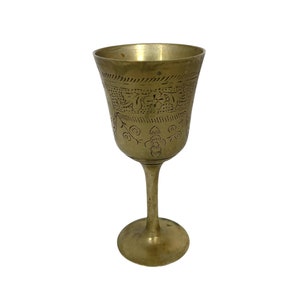 Vintage Etched Silver Plated Chalice - Gothic Wiccan Altar Cup