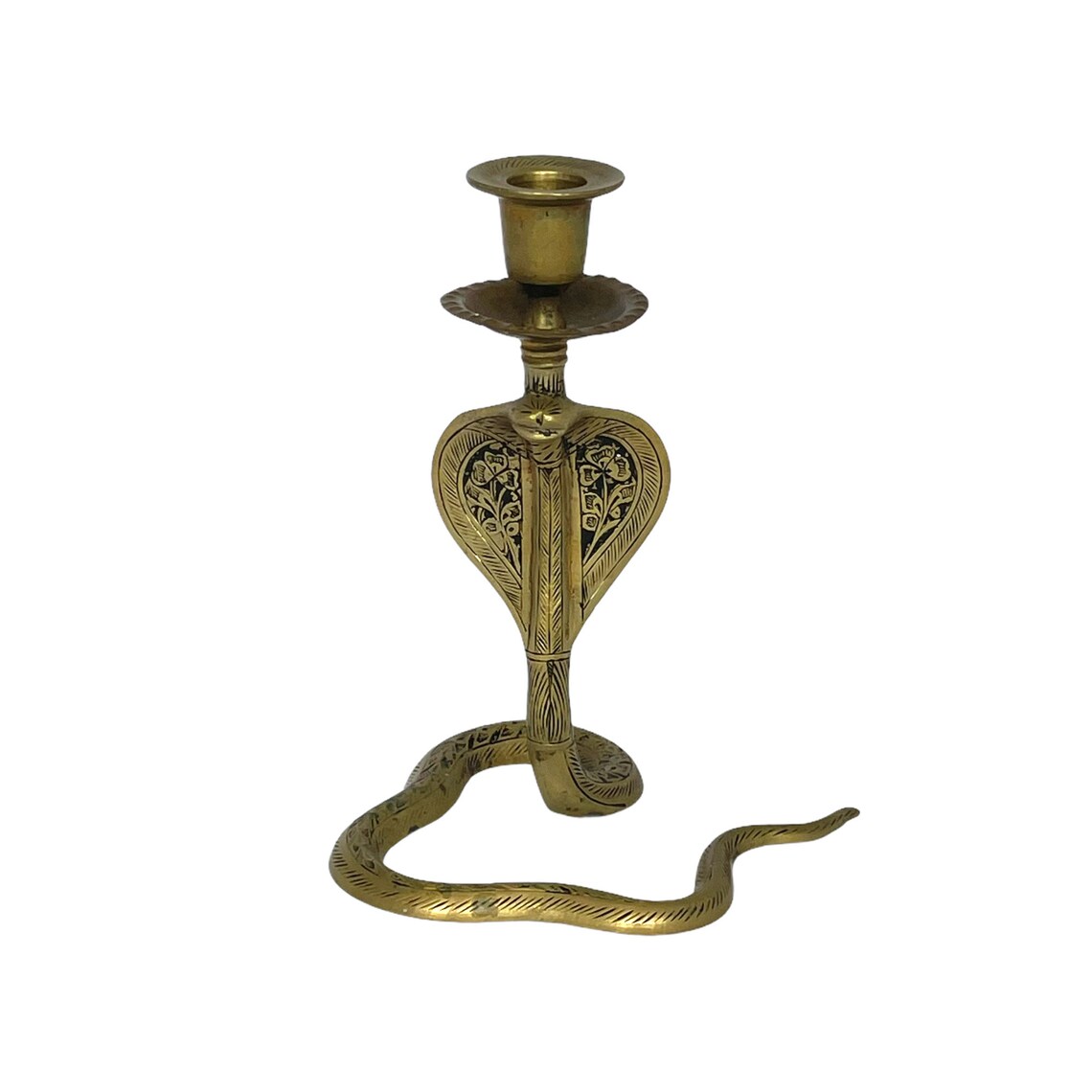 Vintage Snake Candle Holder Single Indian Brass Cobra Candle Etsy.de
