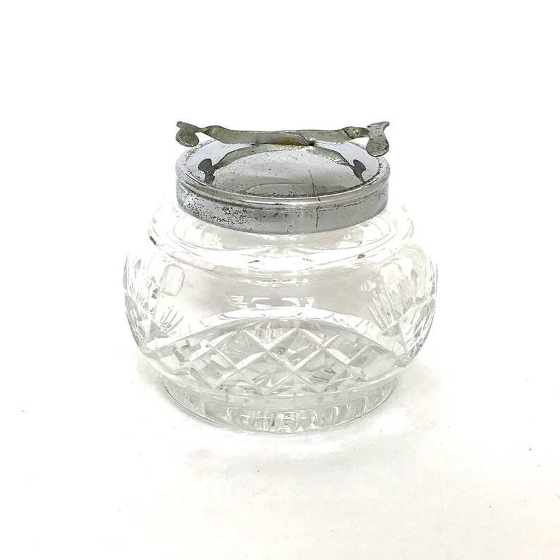 Vintage Sugar Bowl With Tongs Large Clear Glass Sugar Bowl Etsy UK