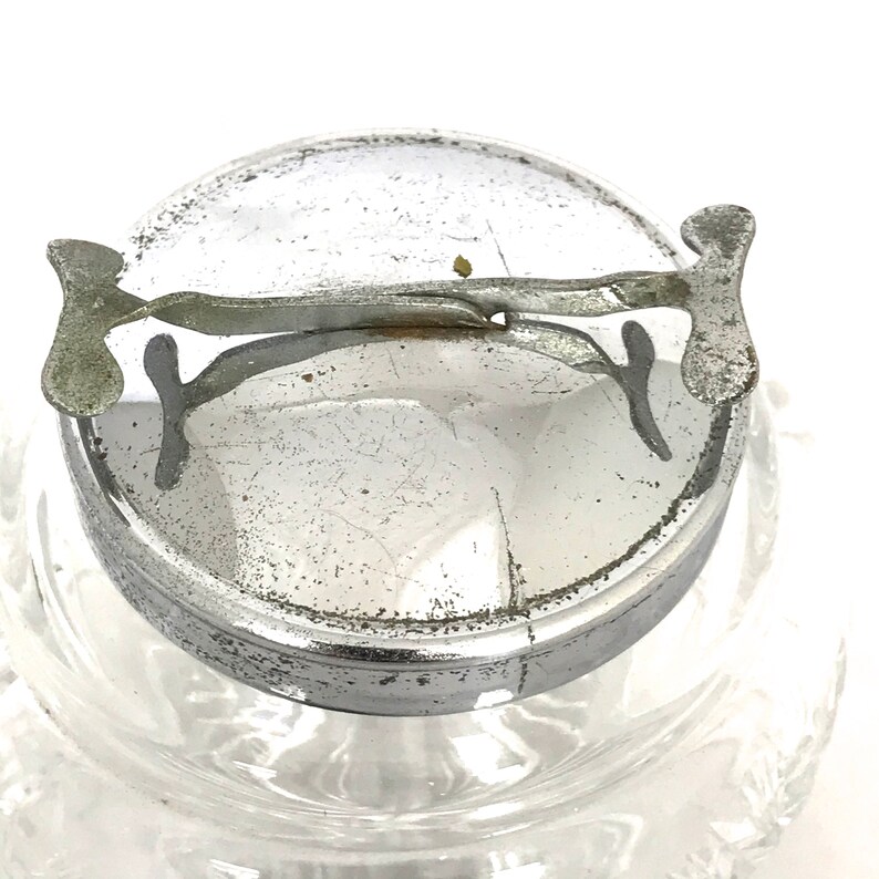 Vintage Sugar Bowl With Tongs Large Clear Glass Sugar Bowl Etsy UK