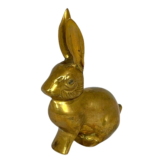 Art & Collectibles Collectibles Small brass rabbit ornament hollow cast ...