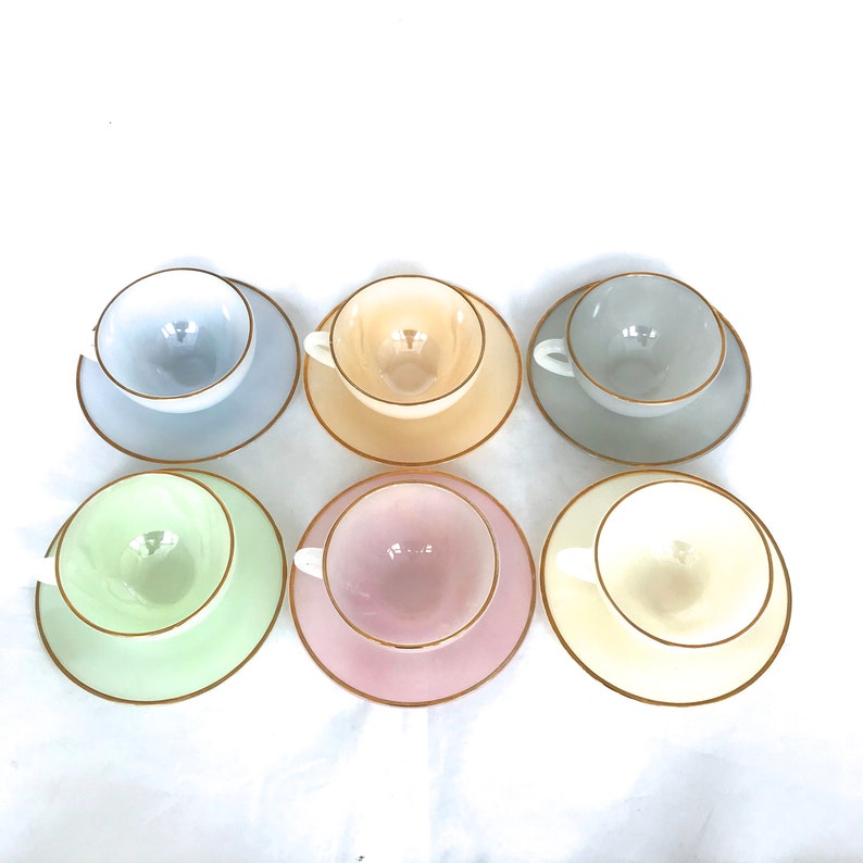 Arcopal Tea Set Opalescent Tea Set Vintage Arcopal Cups & Etsy