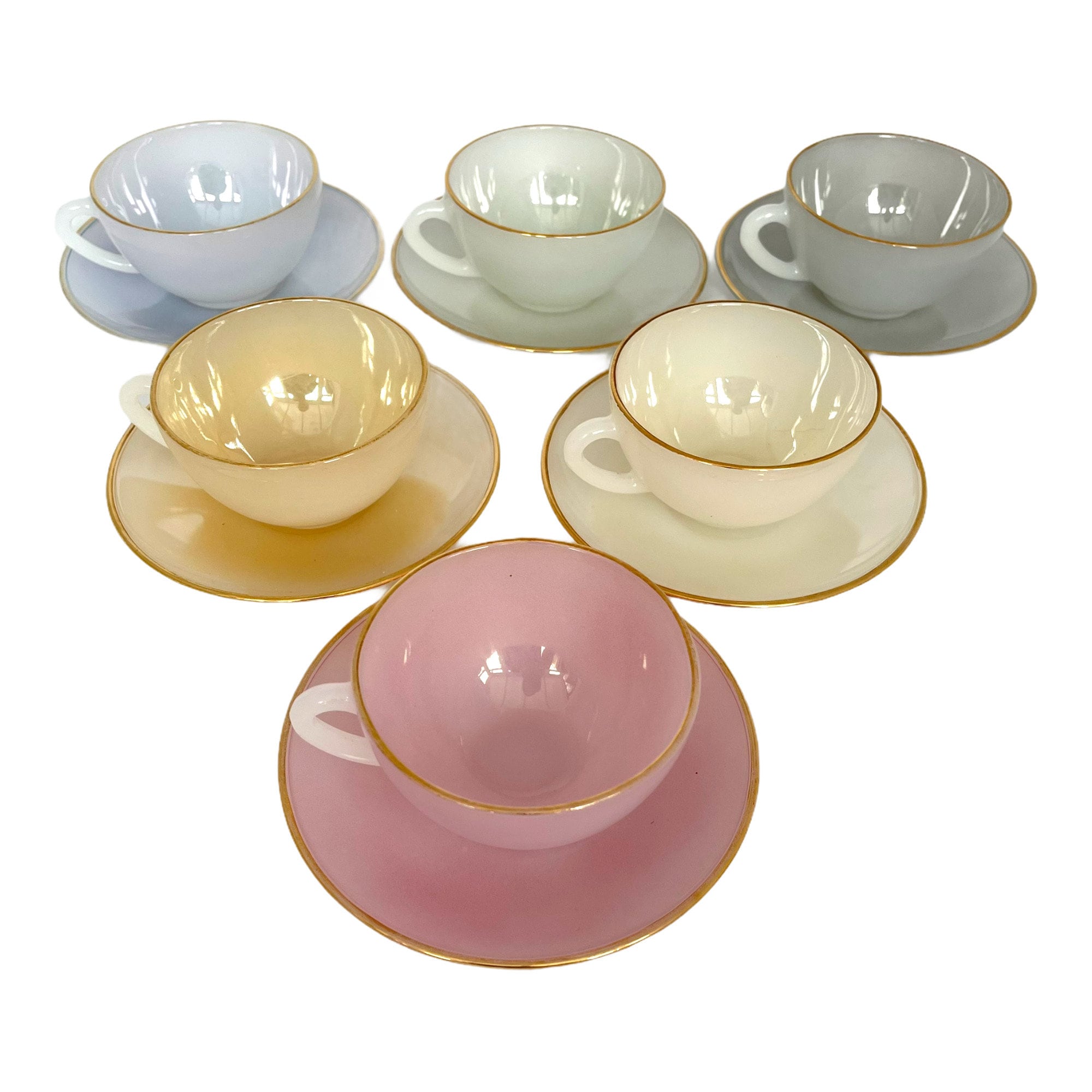 Arcopal Tea Set Opalescent Tea Set Vintage Arcopal Cups & Etsy