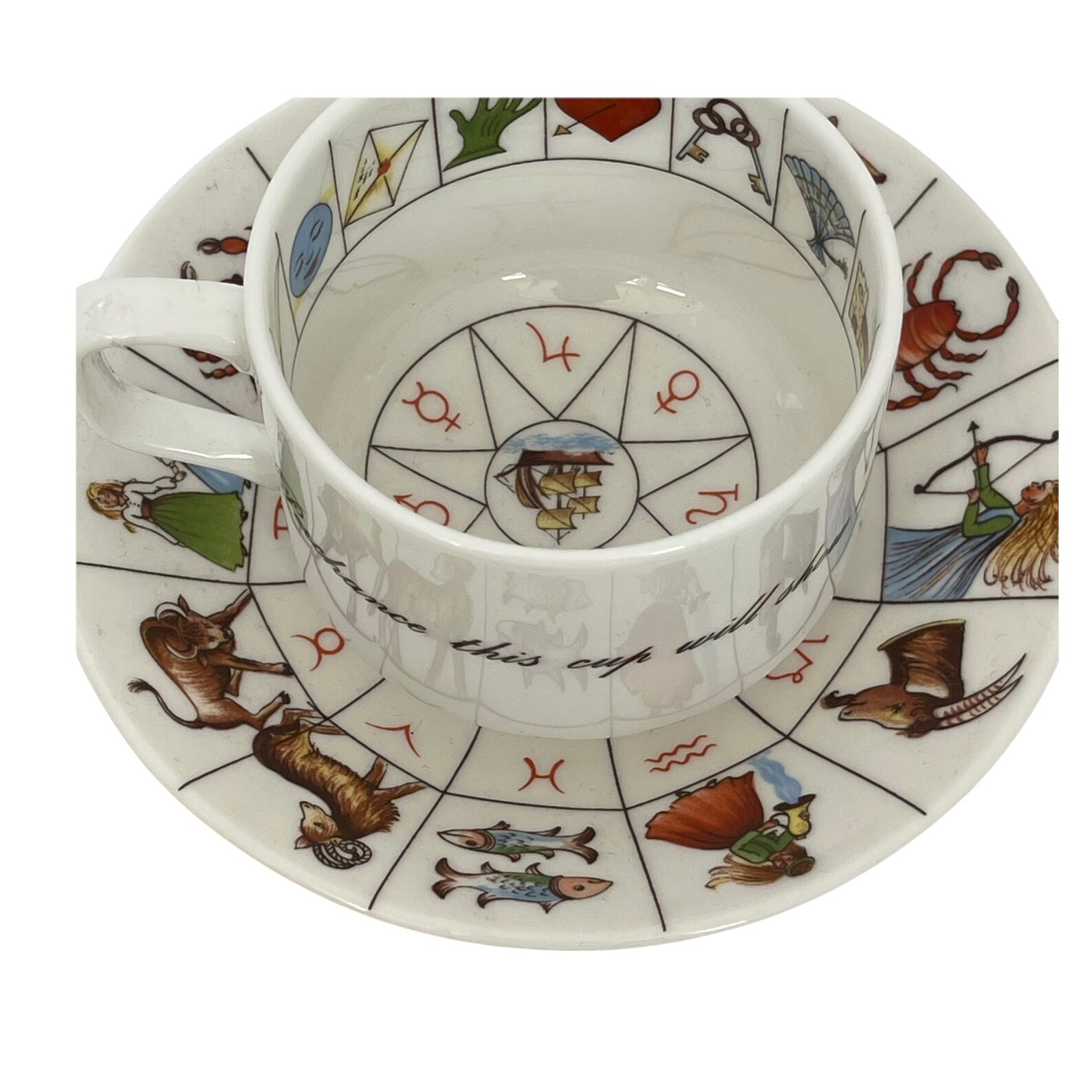 Vintage the Taltos Royal Kendal Fortune Telling Cup Saucer & Etsy UK