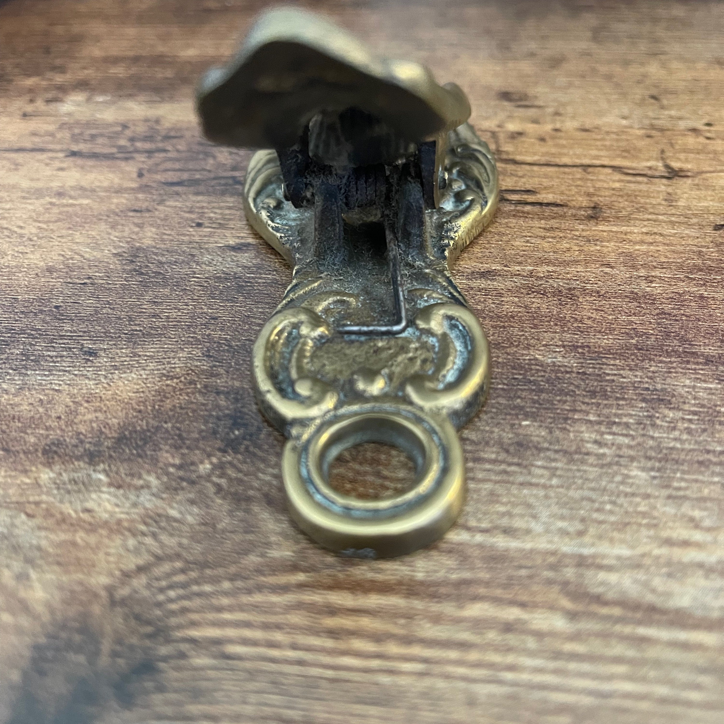 Vintage Brass Magnetic Paper Clip Holder