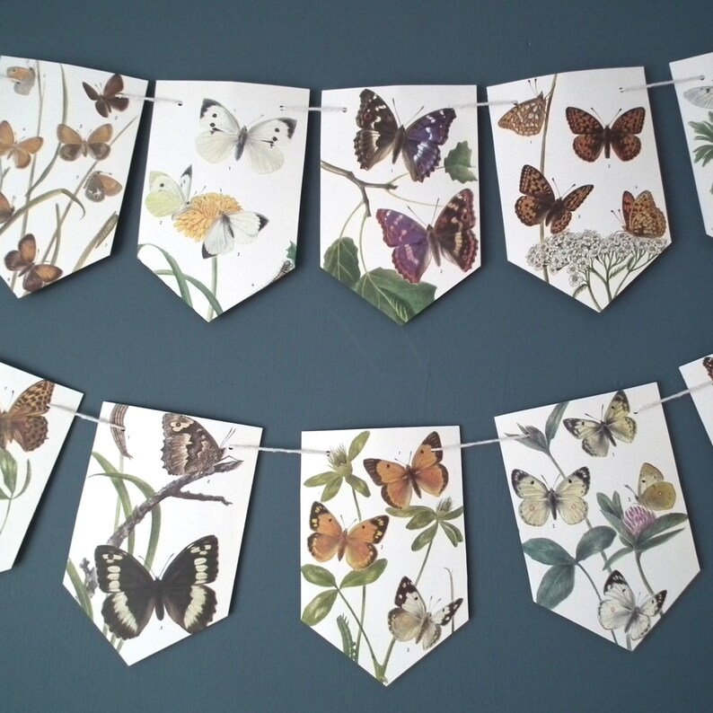 Butterfly Bunting Butterfly Garland Summer Decoration Etsy UK