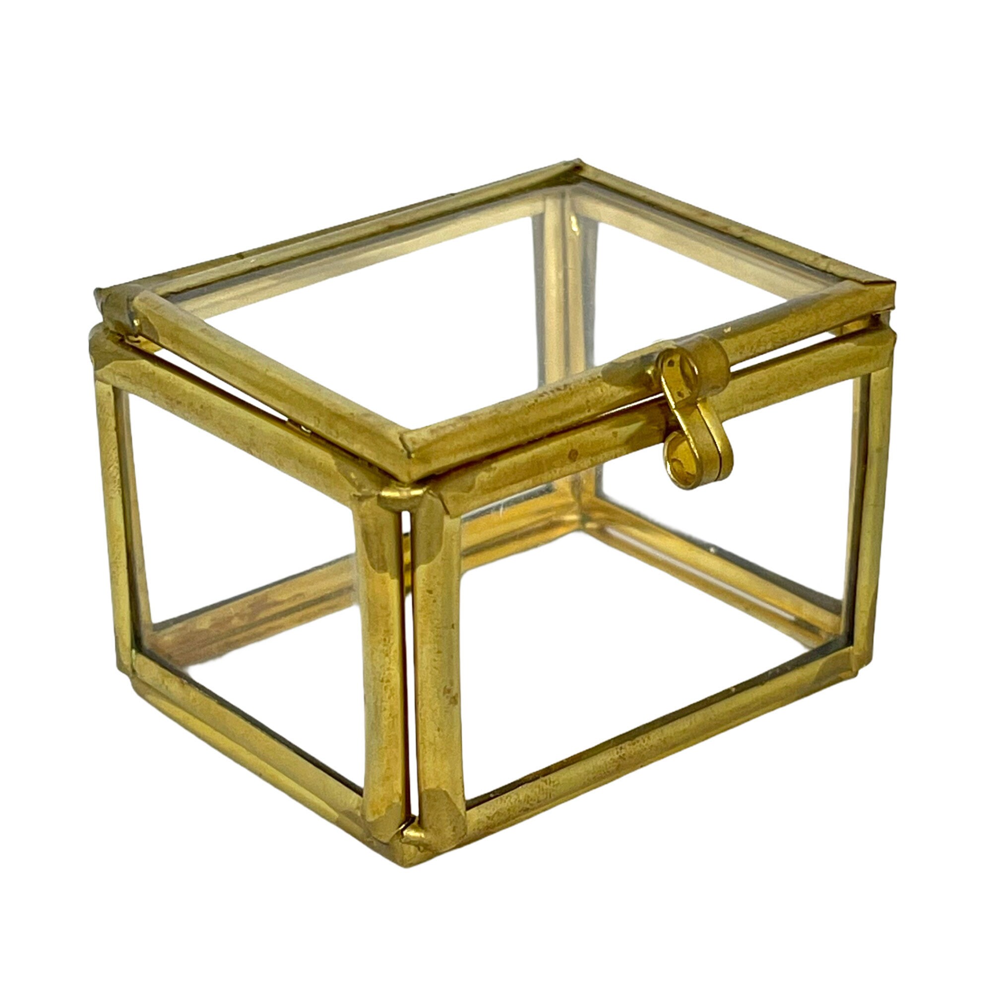 Vintage Small Glass Curio Box Curiosity Box Display Box Etsy