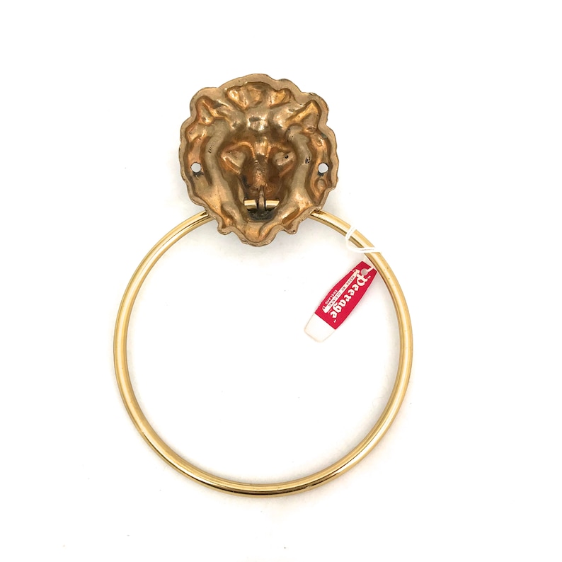 Vintage Peerage Brass Towel Ring Lion Head Towel Ring Holder Etsy