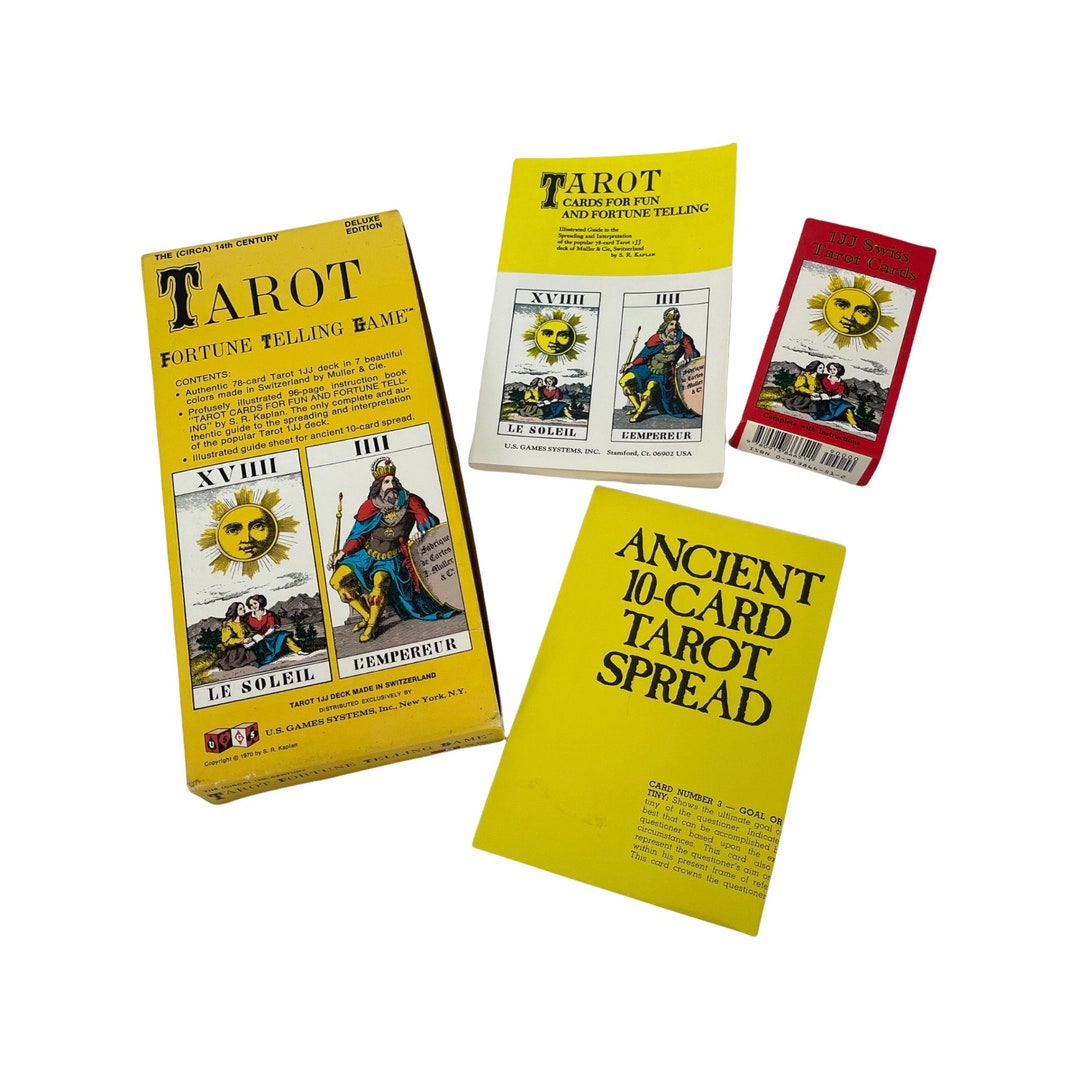 Vintage Delux Tarot Card Deck, 1JJ Fortune Telling Game, 1970s 78 Card Set, Tarot Reading