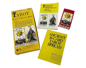 Vintage Deluxe Tarot Card Deck: 1JJ Fortune Telling Game, 78 Card Set
