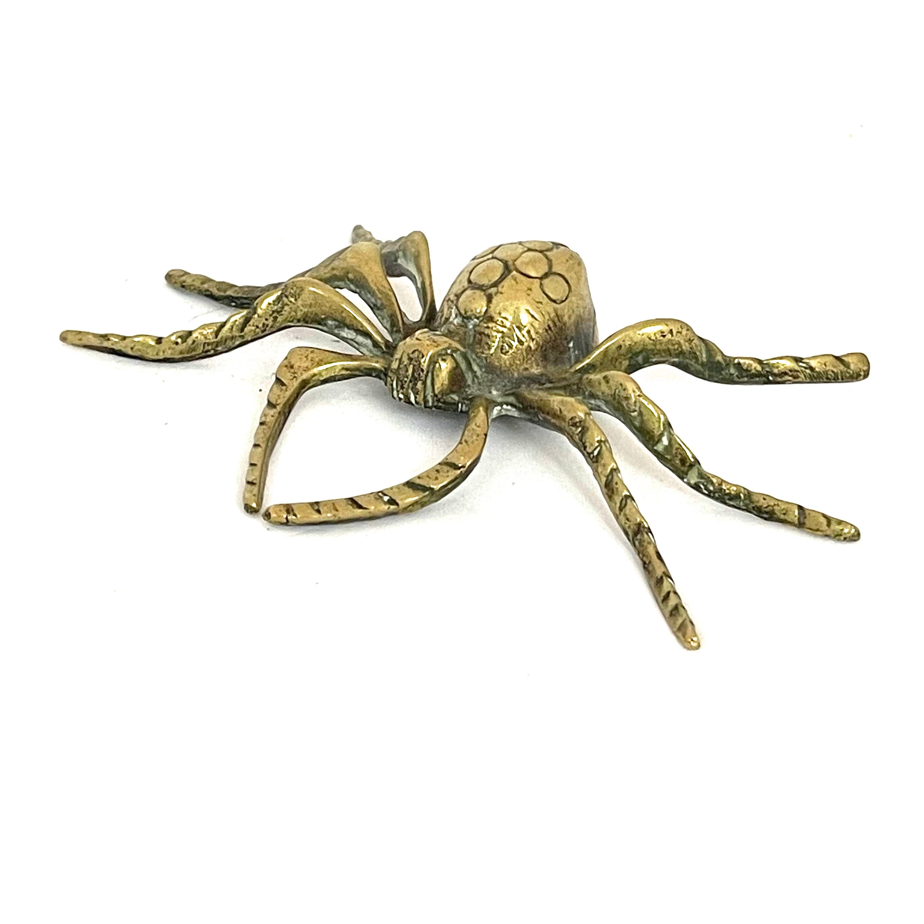 Vintage Brass Spider Figurine Small Brass Spider Ornament Etsy UK