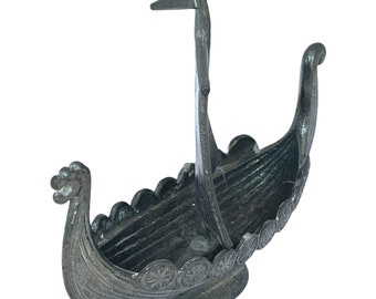  Viking Ship Ornament - Pewter (PO-13)