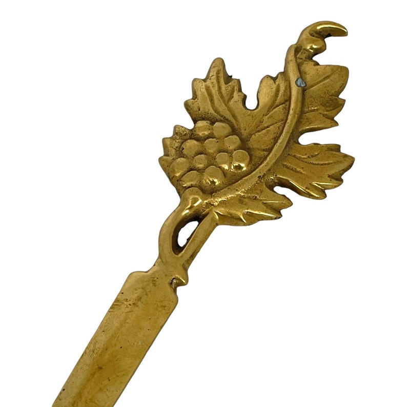 Vintage Brass Letter Opener Brass Grape Vine Athame Mail Etsy UK