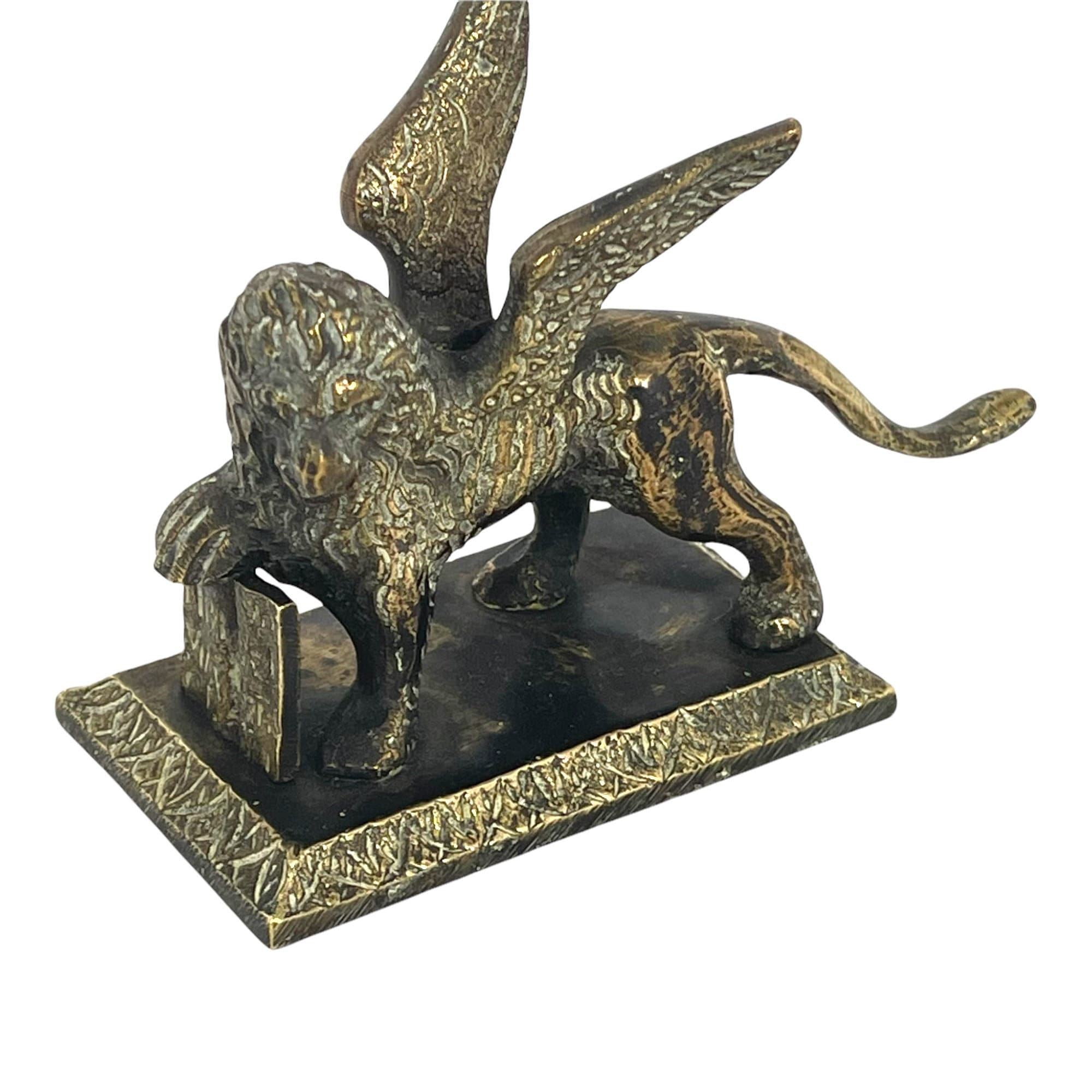 Antique Small Winged Lion of St Mark Venice Italy, Vintage