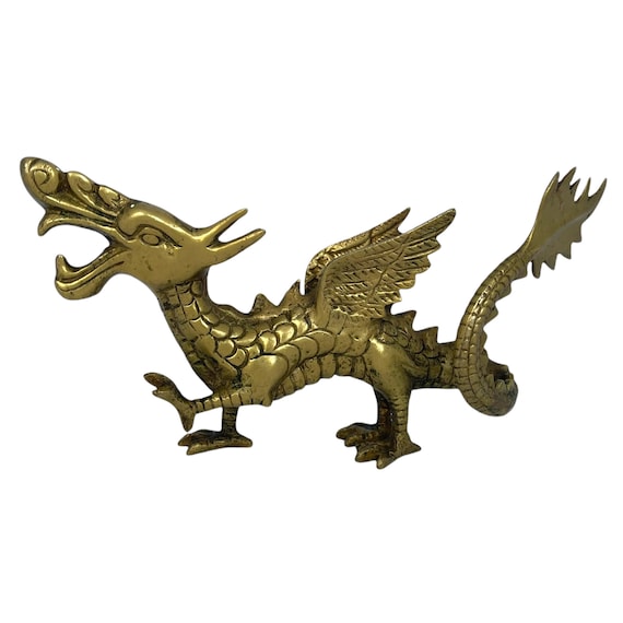 Chinese Dragon Brass Bell - FJKluth Art Gallery