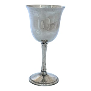 Vintage Silver Plated Chalice Goblet: 1970s Wiccan Altar Cup
