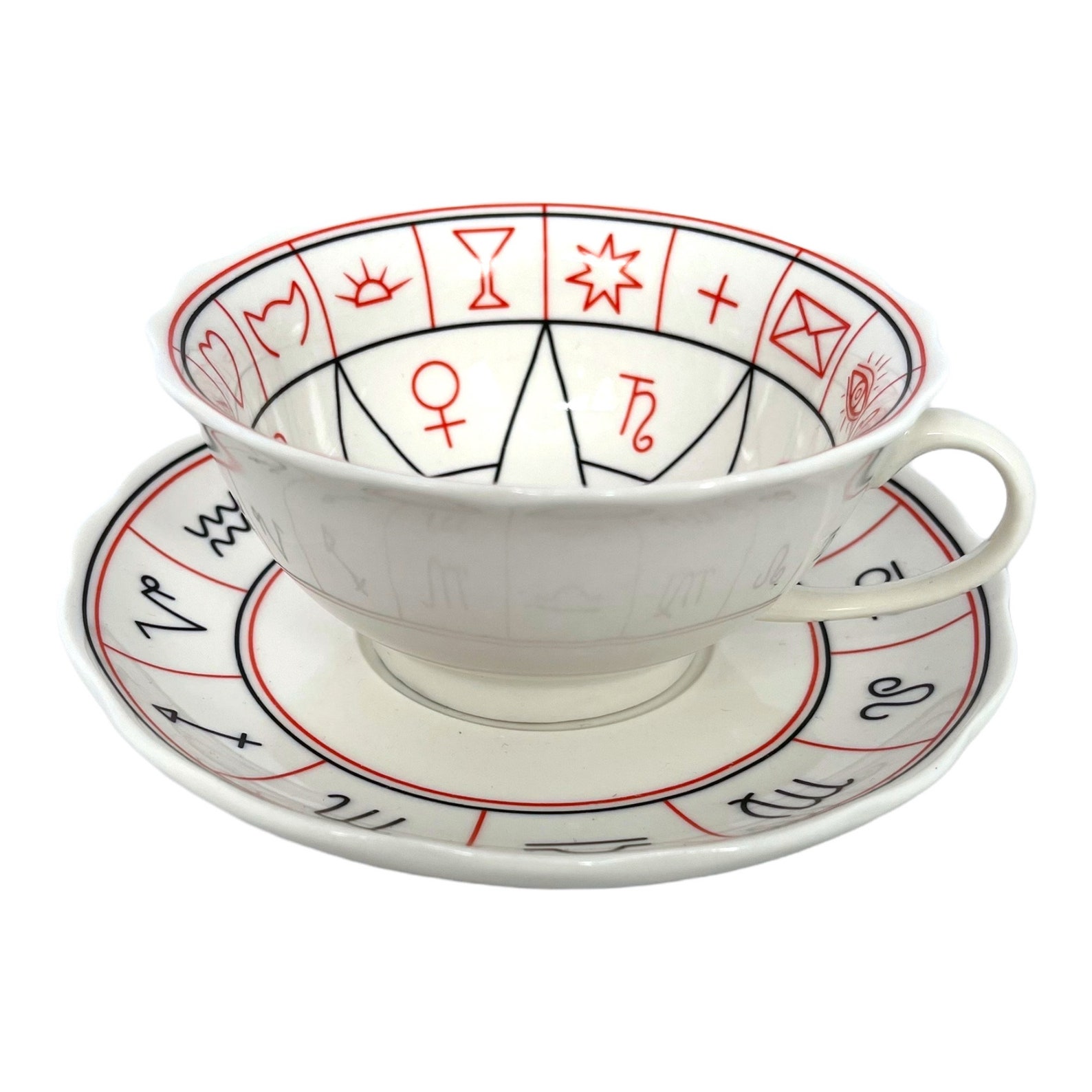 Vintage Tea Leaf Reading Cup Fortune Telling Cup Saucer Etsy