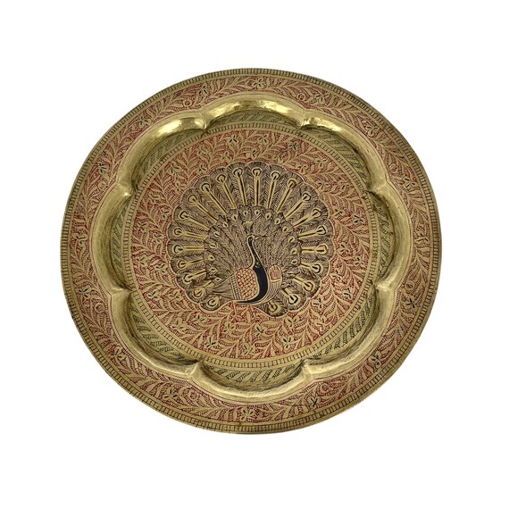 Vintage Brass Pea Dish 10 Wall Hanging Indian - Brass Wall Hangings Indian Vintage Brass Pea Dish 10 Wall Hanging Indian - Brass Wall Hangings Indian