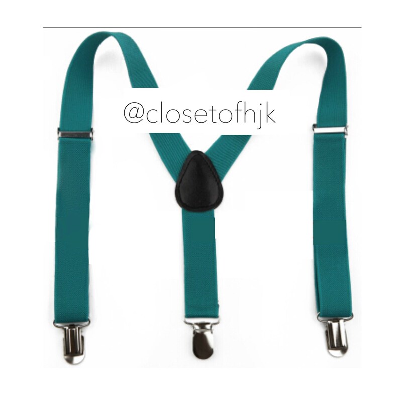 Teal suspenderboy suspenders adult suspendersbaby Etsy
